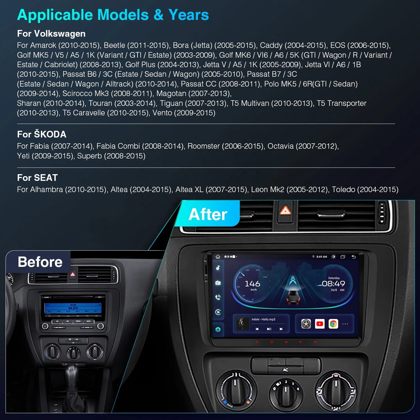 VOLKSWAGON Android XTRONS 9 Inch
